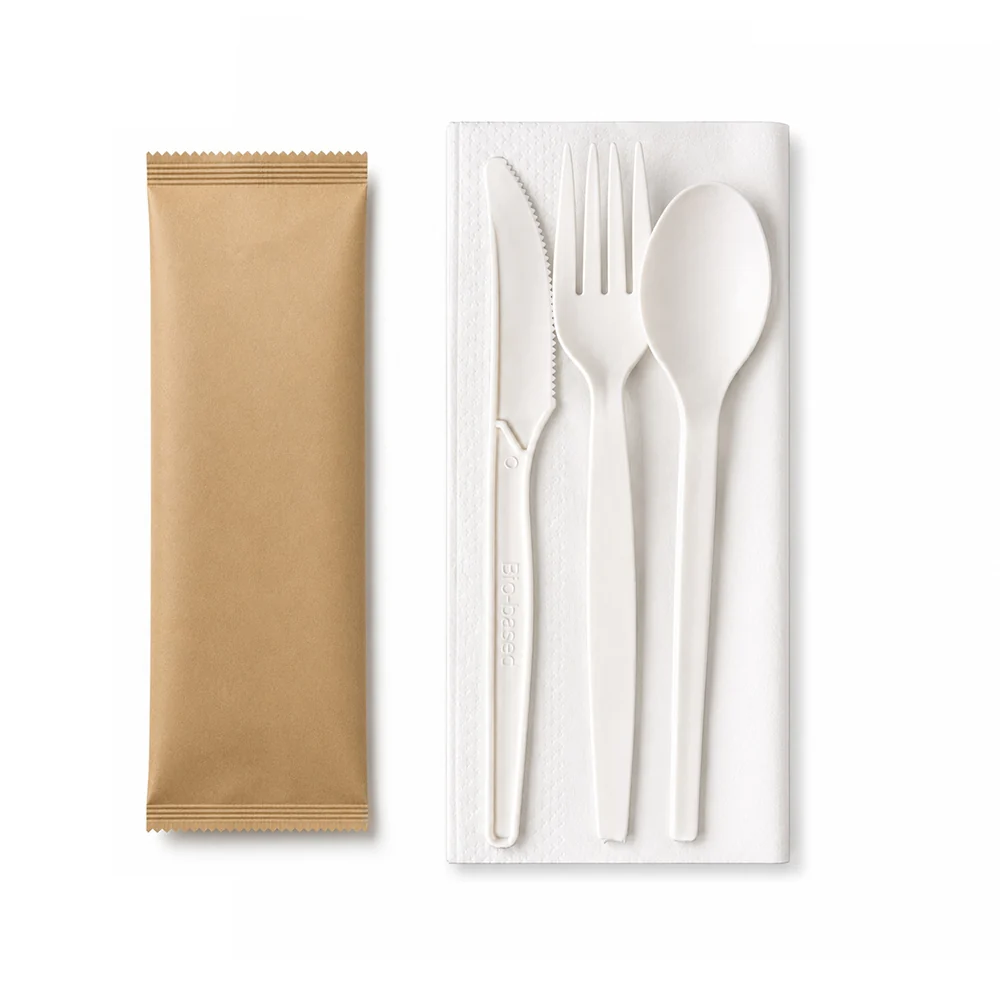 Wooden Cutlery Wrapped